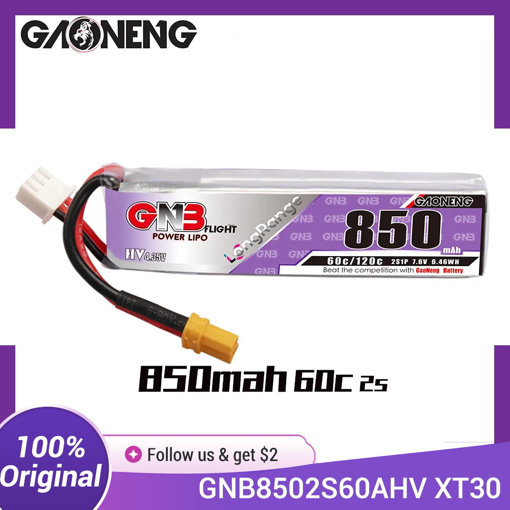 Drone Kit Long Range - GAONENG GNB LiPo Pil 850mAh 2S